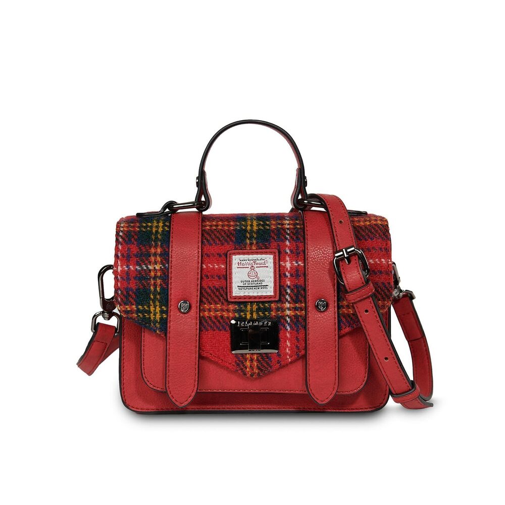 1630 Harris Tweed Mini Satchel, Royal Stewart, Small